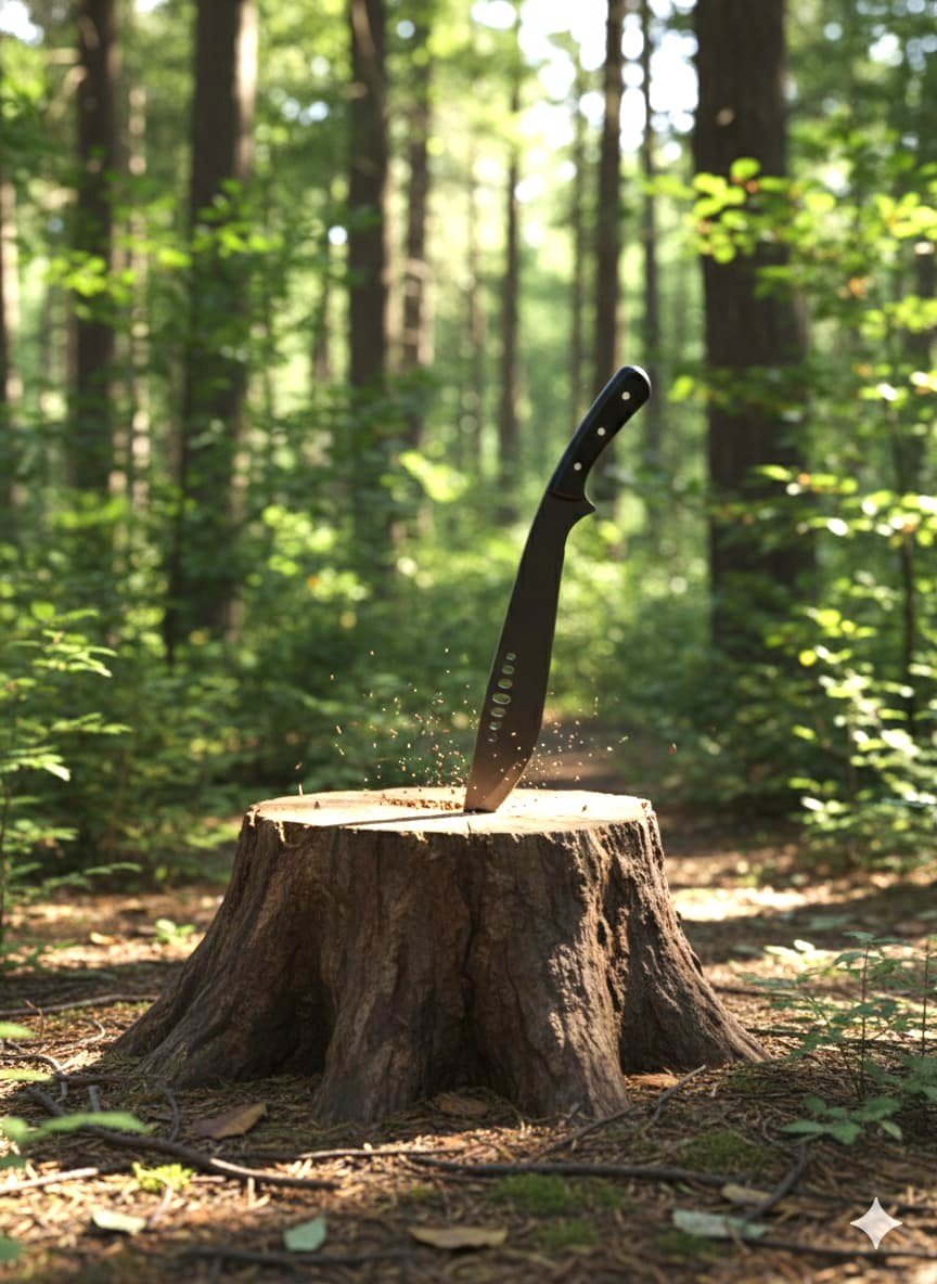 Machete Táctico de Supervivencia - Diseño Curvo con Hoja Aligerada - Image 2